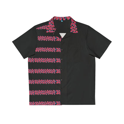 pink checka button up