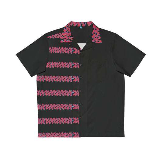 pink checka button up