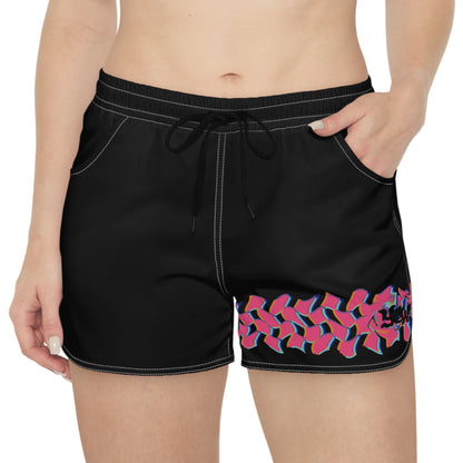 pink checka Casual Shorts