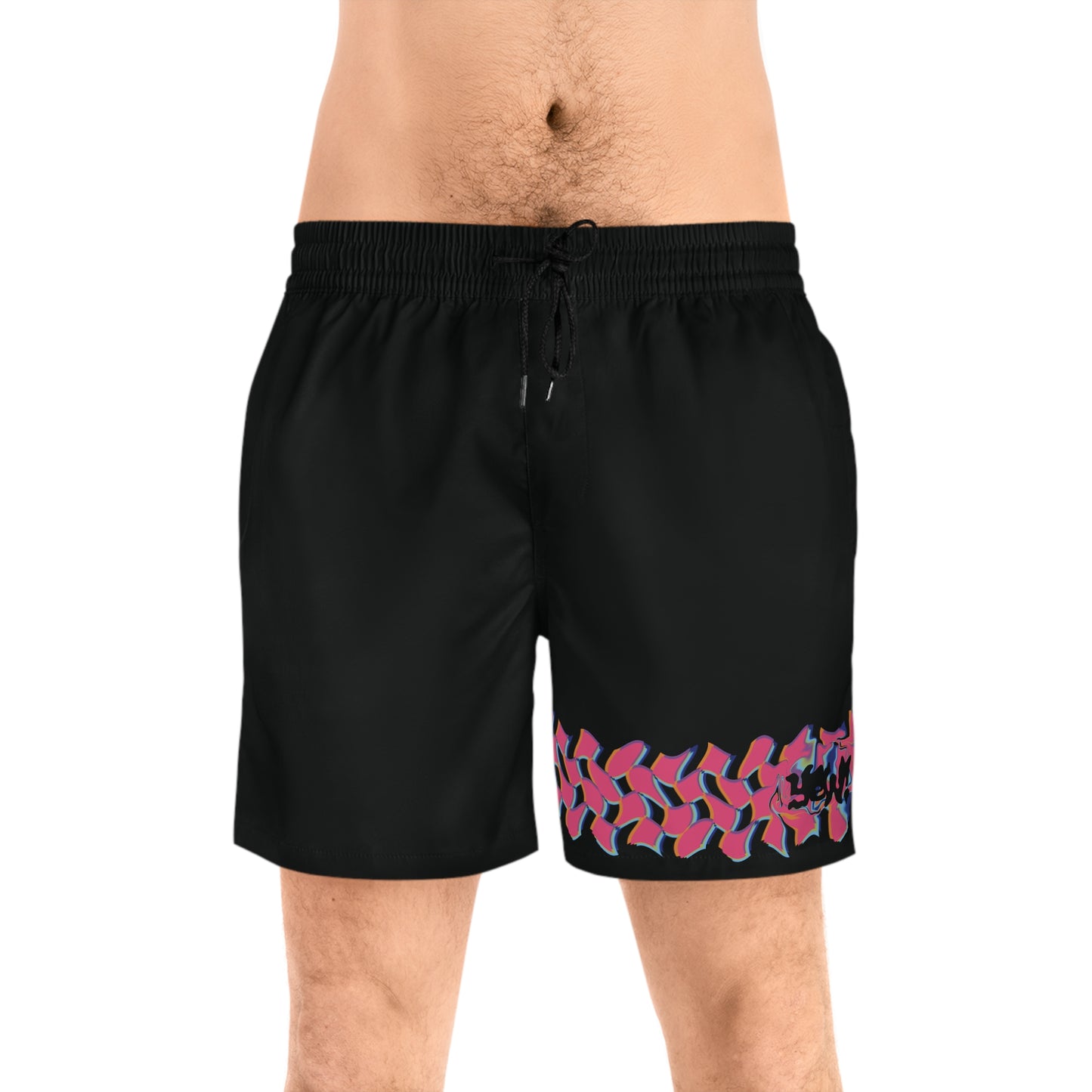 pink checka boardshorts