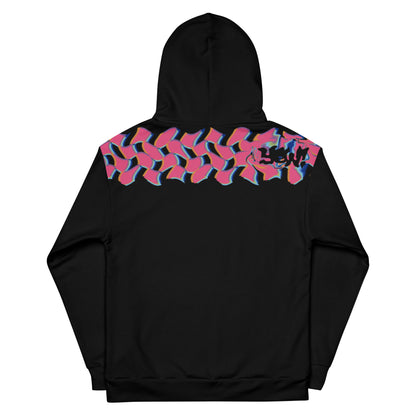 pink checka bowl'n hoodie